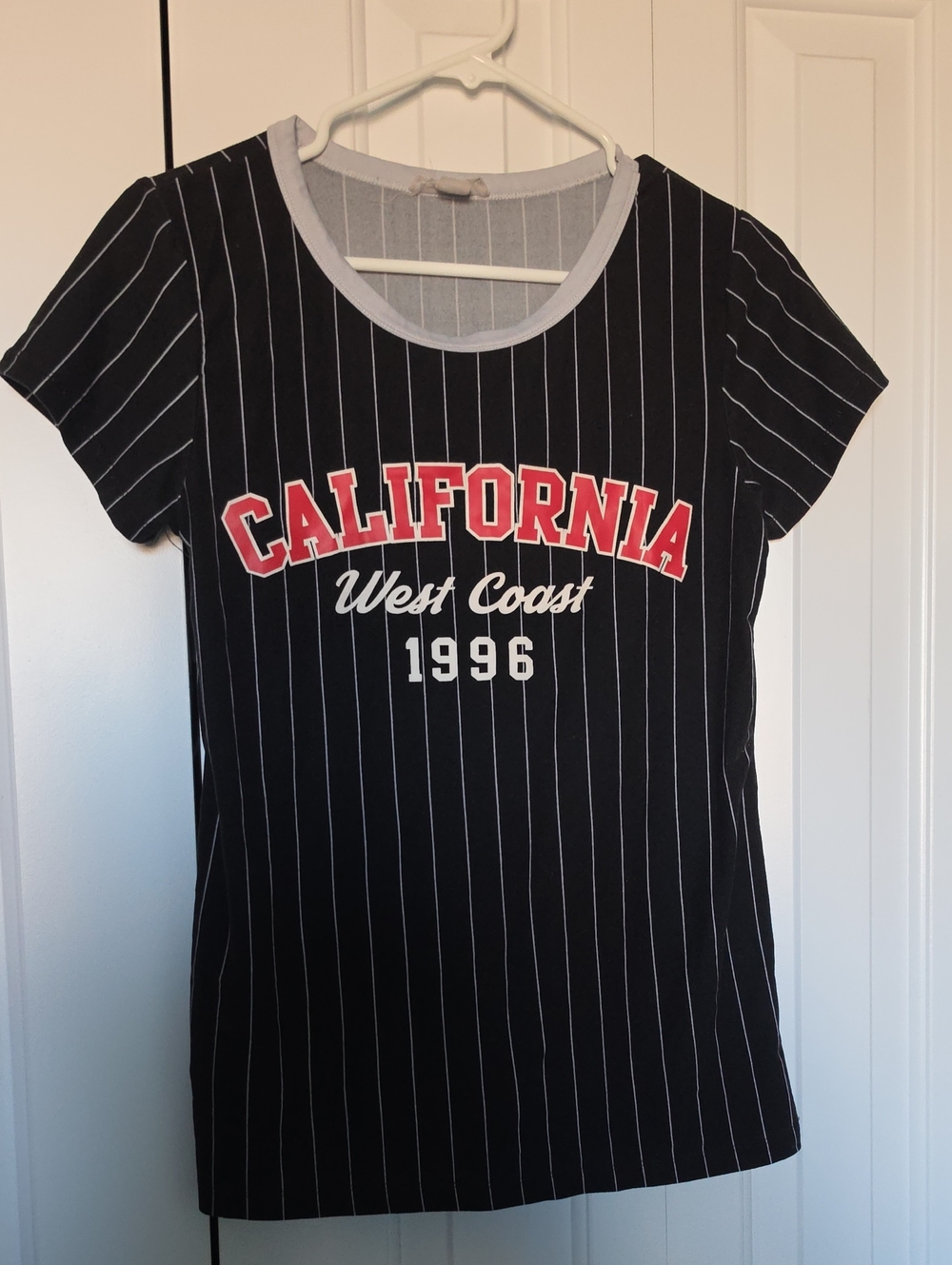 California West Coast Striped Graphic Tee - Black